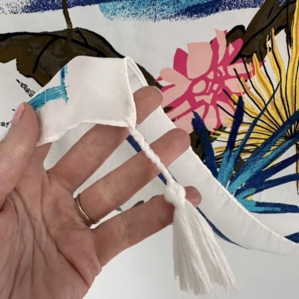 A New Day Scarf Wrap Tropical Print Toucan‎ Beach Island Large Fringe - Picture 5 of 13